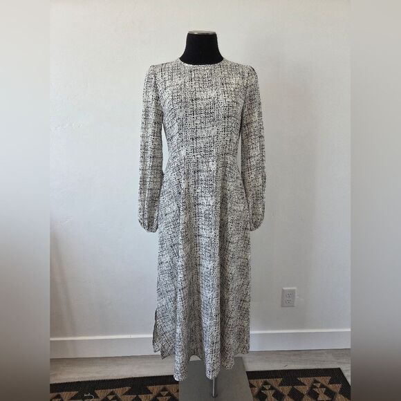 Lightweight Midi Dress Formal Office Career Funeral Event School Teacher Small - Picture 2 of 12